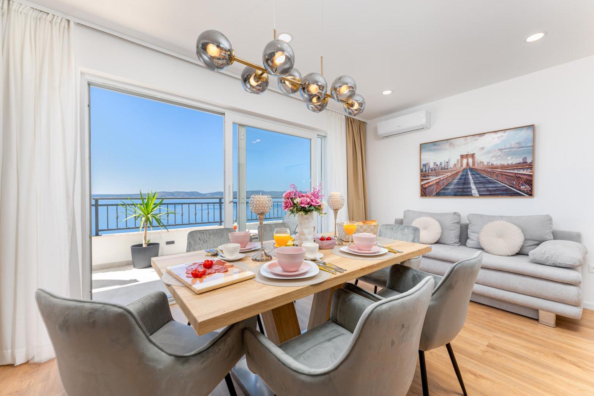 Seaview Apartments Nives Brela Dış mekan fotoğraf